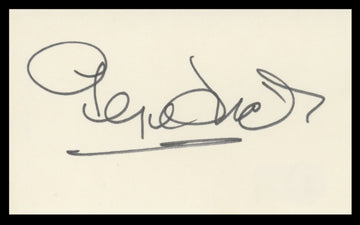 George Sidney The Three Musketeers Authentic Signed 3x5 Index Card BAS #BV59076