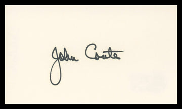 John Conte The Man With The Golden Arm Signed 3x5 Index Card BAS #BV03160