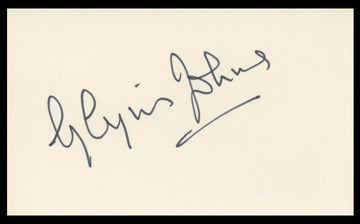 Glynis Johns Mary Poppins Authentic Signed 3x5 Index Card BAS #BV59052