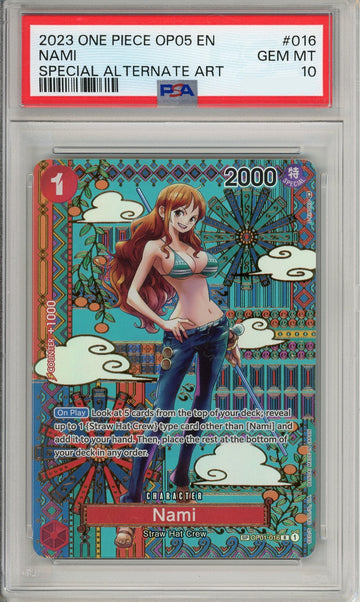 One Piece Graded: Nami OP01-016 Special Alternate Art PSA 10