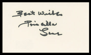 Priscilla Lane Arsenic And Old Lace Authentic Signed 3x5 Index Card BAS #BV59023
