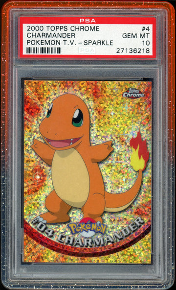 PSA 10 CHARMANDER TOPSS CHROME T.V. SPARKLE