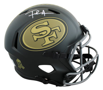 49ers Frank Gore Signed Salute To Service IV Full Size Speed Rep Helmet BAS Wit