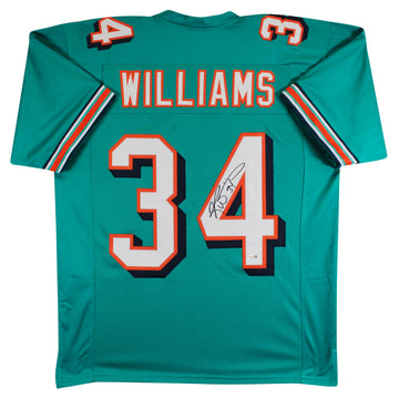 Ricky Williams Authentic Signed Teal Pro Style Jersey Autographed JSA Witness