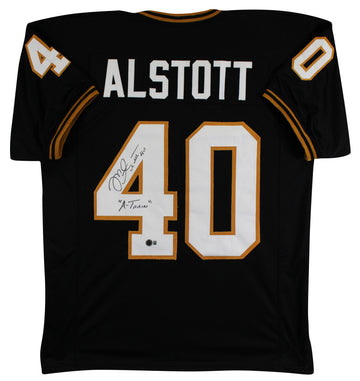 Purdue Mike Alstott "A-Train" Signed Black Pro Style Jersey BAS Witnessed