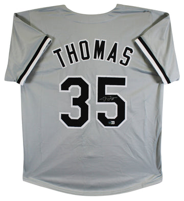 Frank Thomas Authentic Signed Grey Pro Style Jersey Autographed BAS Witnessed 2