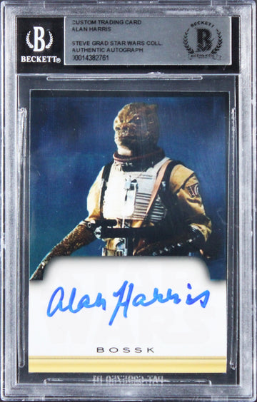 Alan Harris Star Wars Authentic Signed Custom Trading Card BAS Slabbed