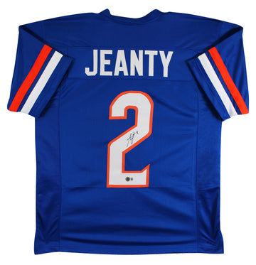 Boise State Ashton Jeanty Authentic Signed Blue Pro Style Jersey BAS Witnessed