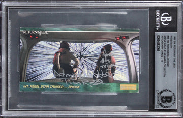 (2) Rose & Home Signed 1996 Star Wars ROTJ #86 Card Auto Graded 10! BAS Slabbed