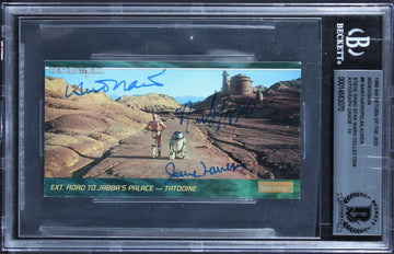 (3) Narita +2 Signed 1996 Star Wars ROTJ Widevision #8 Card Auto 10! BAS Slabbed