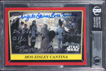 (11) Baker, Blake Rose +8 Signed 2016 Star Wars Celebration OVS #3 Card BAS Slab