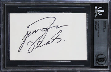 Jennifer Beals Flashdance Authentic Signed 3x5 Index Card BAS Slabbed 2