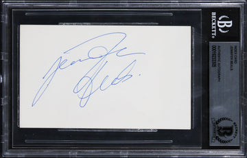 Jennifer Beals Flashdance Authentic Signed 3x5 Index Card BAS Slabbed 3