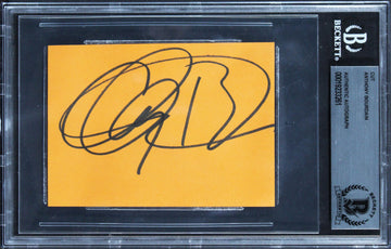 Anthony Bourdain No Reservations Authentic Signed 3x4.25 Cut Signature BAS Slab