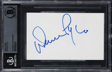 Denver Pyle The Dukes Of Hazzard Authentic Signed 3x5 Index Card BAS Slabbed