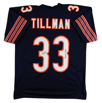 Charles Tillman "Peanut Punch" Signed Navy Pro Style Jersey JSA Witness