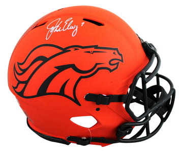 Broncos John Elway Signed Rave Full Size Speed Proline Helmet BAS Witnessed