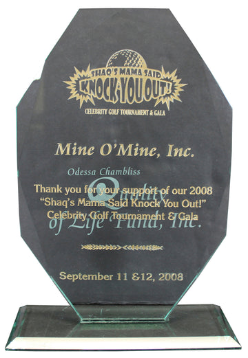 2008 Shaq's Mama Said Knock You Out! Celebrity Golf Tournament & Gala Trophy