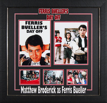 Matthew Broderick Ferris Bueller's Day Off Signed Framed Photo BAS #BT04845