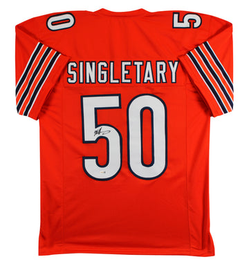 Mike Singletary Authentic Signed Orange Pro Style Jersey Autographed JSA Witness