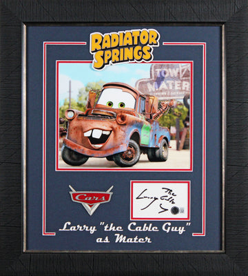 Larry The Cable Guy Cars Authentic Signed Framed Display Autographed BAS