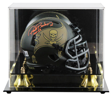 Bucs Ronde Barber "HOF 23"  Signed STS IV Speed Mini Helmet W/ Case BAS Witness