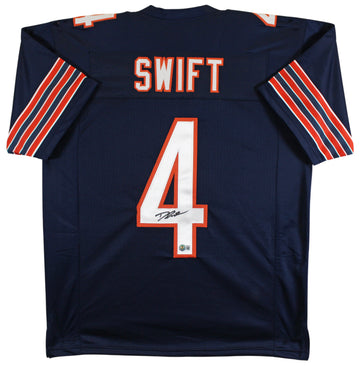 D'Andre Swift Authentic Signed Navy Pro Style Jersey Autographed BAS Witnessed