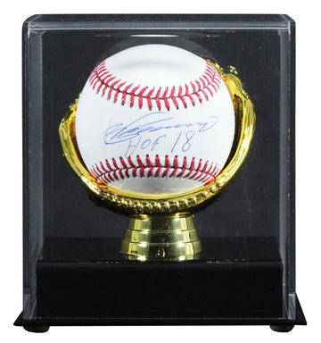 Angels Vladimir Guerrero "HOF 18" Signed Robert Manfred OML Baseball W/ Case BAS