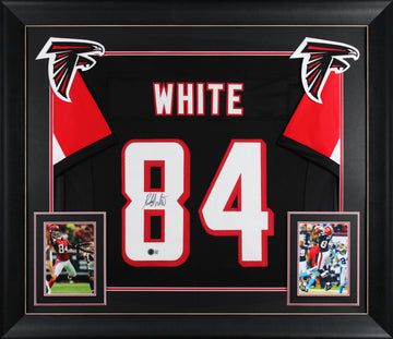 Roddy White Authentic Signed Black Pro Style Framed Jersey BAS Witnessed 2