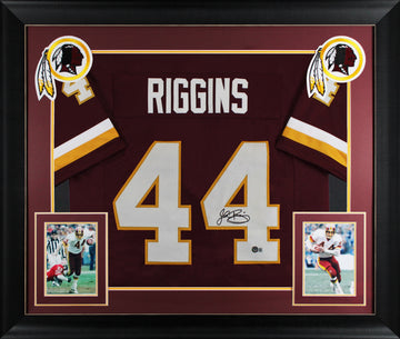 John Riggins Authentic Signed Maroon Pro Style Framed Jersey BAS Witnessed