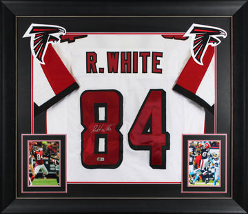 Roddy White Authentic Signed White Pro Style Framed Jersey BAS Witnessed