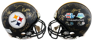 Steelers XL & XLIII SB Team (27) Signed VSR4 Full Size Proline Helmet Fanatics