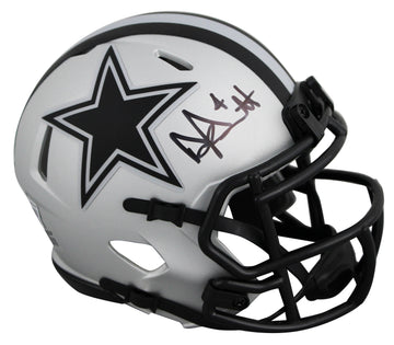 Cowboys Dak Prescott Authentic Signed Rave Speed Mini Helmet BAS Witnessed