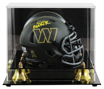 Commanders Magic Johnson Signed STS IV Speed Mini Helmet W/ Case BAS Witnessed