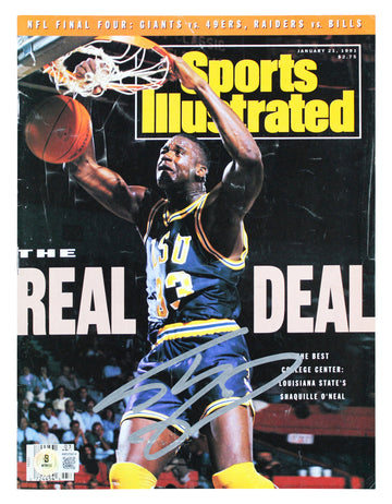 Lakers Shaquille O'Neal Signed January 1991 Sports Illustrated Magazine BAS Wit