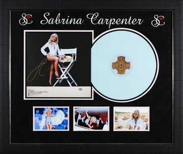 Sabrina Carpenter Signed Man's Best Friend Framed Album Insert w/ Vinyl PSA 2