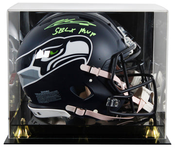 Seahawks Kenneth Walker III "SB MVP" Signed F/S Speed Proline Helmet W/ Case BAS