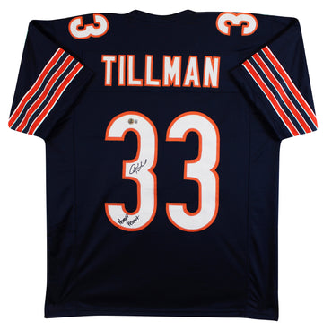 Charles Tillman "Peanut Peanut" Signed Navy Pro Style Jersey BAS Wit #4W645196