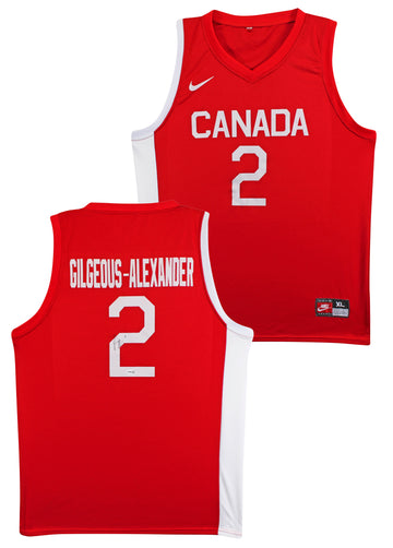 Shai Gilgeous-Alexander Signed Red Nike Team Canada Swingman Jersey JSA #CN07327