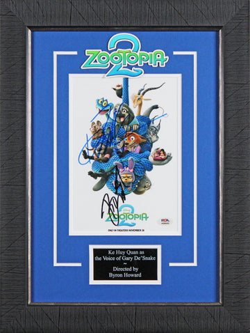 Ke Huy Quan & Byron Howard Zootopia 2 Signed 8x10 Framed Photo PSA/DNA #AQ49202