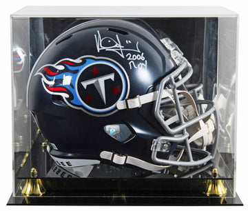 Titans Vince Young "2006 ROY" Signed Full Size Speed Rep Helmet W/ Case BAS Wit