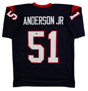 Will Anderson Jr. Authentic Signed Navy Pro Style Jersey Autographed JSA