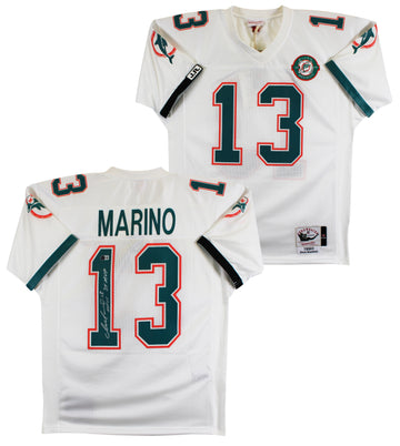 Dolphins Dan Marino "HOF, 84 MVP" Signed White 1990 TB M&N Jersey BAS #BX37026