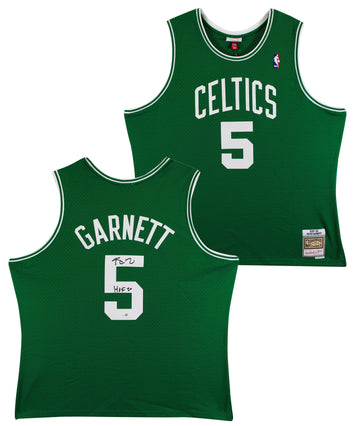 Celtics Kevin Garnett "HOF 20" Signed Green M&N HWC Swingman Jersey JSA Witness