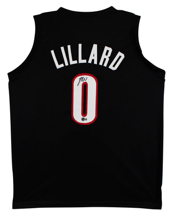 Damian Lillard Authentic Signed Black Dame Time Pro Style Jersey Autographed BAS