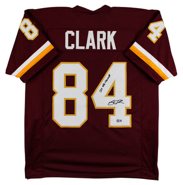 Gary Clark "2x SB Champ" Authentic Signed Maroon Pro Style Jersey BAS Witness 2