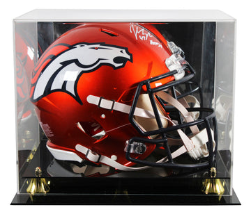 Broncos John Lynch "HOF '21" Signed Flash F/S Speed Proline Helmet W/ Case BAS W