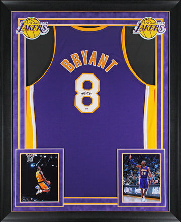 Lakers Kobe Bryant Authentic Signed Purple Reebok Framed Jersey PSA/DNA #B09554