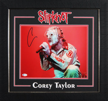 Corey Taylor Slipknot Authentic Signed 11x14 Framed Photo BAS Witnessed #WH22095