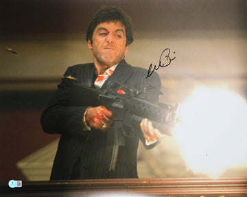 Al Pacino Scarface Authentic Signed 16x20 Horizontal Shooting Photo BAS 8